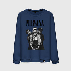 Свитшот хлопковый мужской Nirvana Group, цвет: тёмно-синий