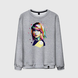 Свитшот хлопковый мужской Taylor Swift Art, цвет: меланж