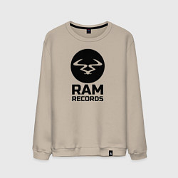 Свитшот хлопковый мужской Ram Records, цвет: миндальный