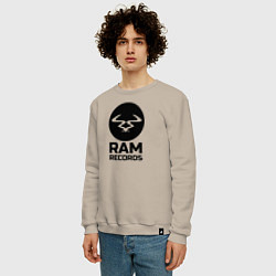 Свитшот хлопковый мужской Ram Records, цвет: миндальный — фото 2