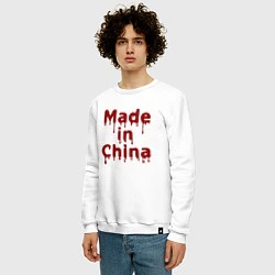Свитшот хлопковый мужской Made In China, цвет: белый — фото 2