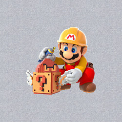 Свитшот хлопковый мужской Super Mario: Builder, цвет: меланж — фото 2