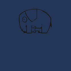 Свитшот хлопковый мужской Самодостаточный слоник, цвет: тёмно-синий — фото 2