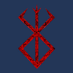 Свитшот хлопковый мужской Берсерк. Клеймо, цвет: тёмно-синий — фото 2