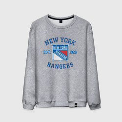 Свитшот хлопковый мужской New York Rengers, цвет: меланж