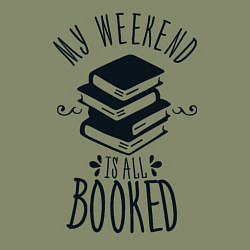 Свитшот хлопковый мужской MY WEEKEND IS ALL BOOKED, цвет: авокадо — фото 2