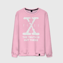 Свитшот хлопковый мужской X-Files: Truth is out there, цвет: светло-розовый