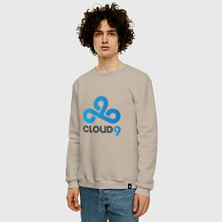 Свитшот хлопковый мужской Cloud9, цвет: миндальный — фото 2