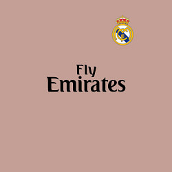 Свитшот хлопковый мужской Real Madrid: Fly Emirates, цвет: пыльно-розовый — фото 2