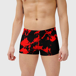 Мужские плавки Красный на черном, цвет: 3D-принт — фото 2