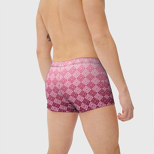 Мужские плавки Розовый геометрический градиентный узор / 3D-принт – фото 4