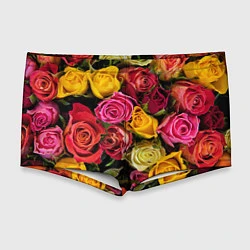 Мужские плавки Ассорти из роз, цвет: 3D-принт