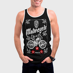 Майка-безрукавка мужская Moto t-shirt 2, цвет: 3D-белый — фото 2