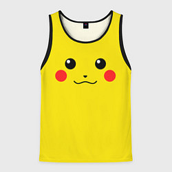 Майка-безрукавка мужская Happy Pikachu, цвет: 3D-черный