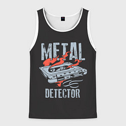 Майка-безрукавка мужская Metal Detector, цвет: 3D-белый