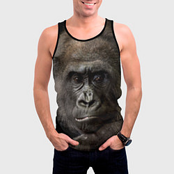 Майка-безрукавка мужская Глаза гориллы, цвет: 3D-черный — фото 2