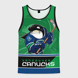 Майка-безрукавка мужская Vancouver Canucks, цвет: 3D-черный