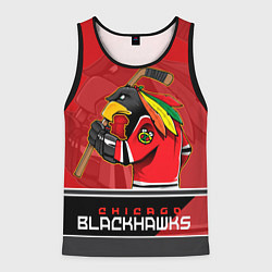 Майка-безрукавка мужская Chicago Blackhawks, цвет: 3D-черный