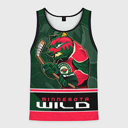 Майка-безрукавка мужская Minnesota Wild, цвет: 3D-черный