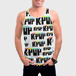 Майка-безрукавка мужская K-pop Pattern, цвет: 3D-белый — фото 2