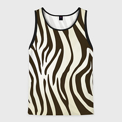 Майка-безрукавка мужская Шкура зебры, цвет: 3D-черный