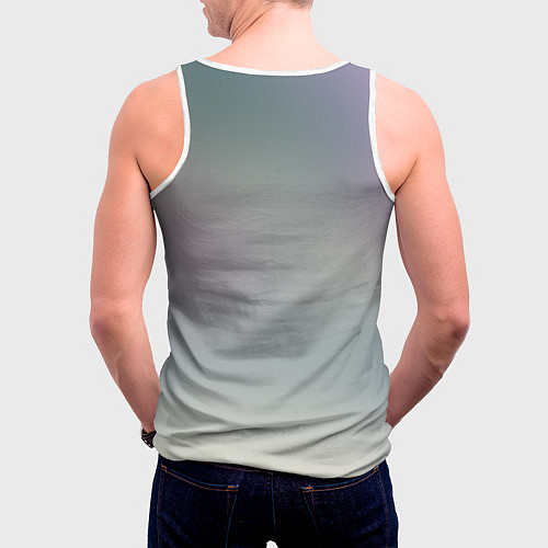 Мужская майка без рукавов Хипстер / 3D-Белый – фото 4