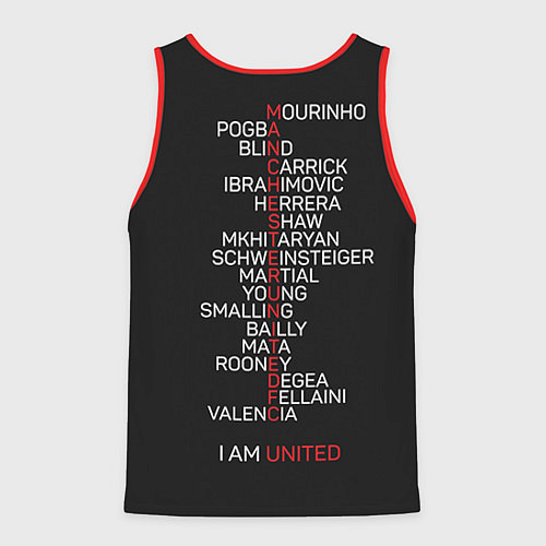 Мужская майка без рукавов Manchester United team / 3D-Красный – фото 2