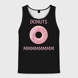 Майка-безрукавка мужская Donuts, цвет: 3D-черный
