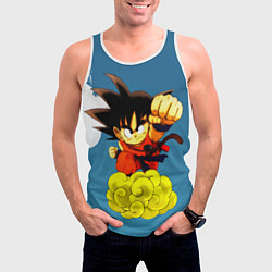 Майка-безрукавка мужская Small Goku, цвет: 3D-белый — фото 2