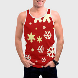 Майка-безрукавка мужская Snow, цвет: 3D-белый — фото 2
