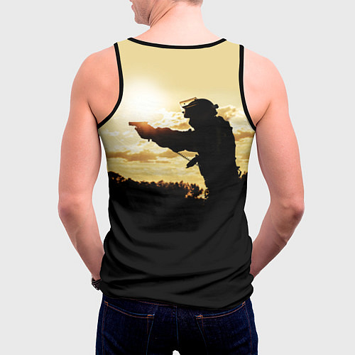 Мужская майка без рукавов Спецназ России / 3D-Черный – фото 4