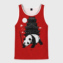 Майка-безрукавка мужская Panda Warrior, цвет: 3D-белый