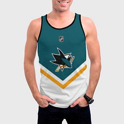 Майка-безрукавка мужская NHL: San Jose Sharks, цвет: 3D-черный — фото 2