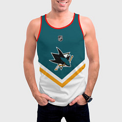 Майка-безрукавка мужская NHL: San Jose Sharks, цвет: 3D-красный — фото 2