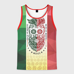 Майка-безрукавка мужская Мексика, цвет: 3D-красный
