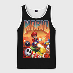 Майка-безрукавка мужская Mario Doom, цвет: 3D-белый
