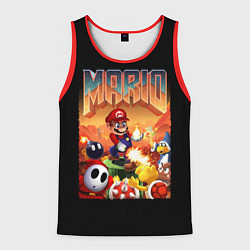 Майка-безрукавка мужская Mario Doom, цвет: 3D-красный