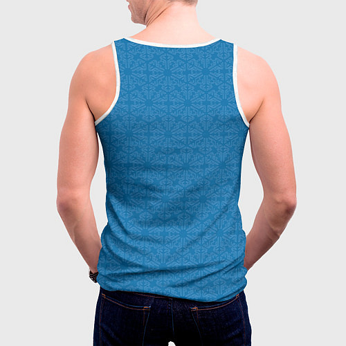 Мужская майка без рукавов Лыжник или сноубордист / 3D-Белый – фото 4