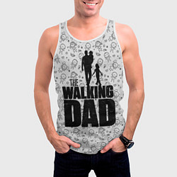 Майка-безрукавка мужская Walking Dad, цвет: 3D-белый — фото 2
