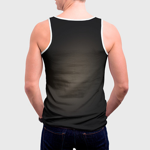 Мужская майка без рукавов Маска / 3D-Белый – фото 4