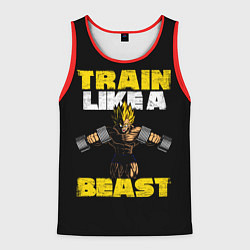 Майка-безрукавка мужская Train Like a Beast, цвет: 3D-красный