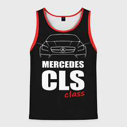 Майка-безрукавка мужская Mercedes CLS Class, цвет: 3D-красный