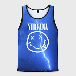 Майка-безрукавка мужская Nirvana: Lightning, цвет: 3D-черный