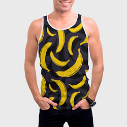 Майка-безрукавка мужская Бананы, цвет: 3D-белый — фото 2