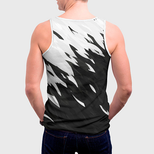 Мужская майка без рукавов Black & white / 3D-Белый – фото 4