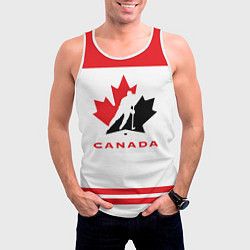 Майка-безрукавка мужская Canada Team, цвет: 3D-белый — фото 2