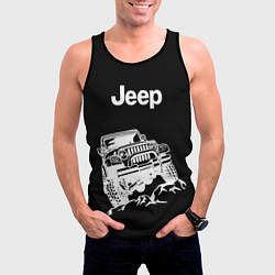 Майка-безрукавка мужская Jeep, цвет: 3D-черный — фото 2