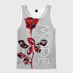 Майка-безрукавка мужская Depeche Mode: Red Rose, цвет: 3D-белый