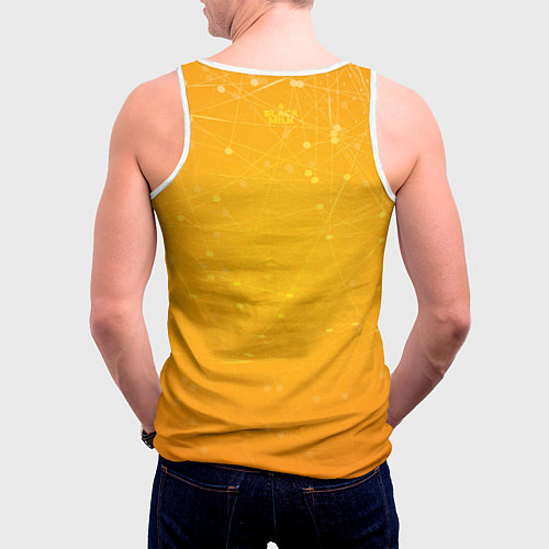 Мужская майка без рукавов Bitcoin Orange / 3D-Белый – фото 4