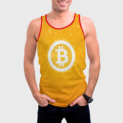 Майка-безрукавка мужская Bitcoin Orange, цвет: 3D-красный — фото 2